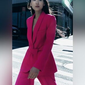 Zara Pink Blazer - sz L -NWT